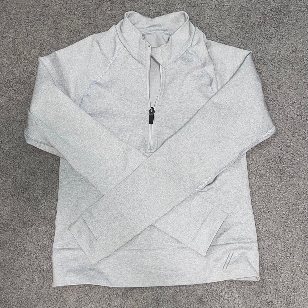 Long Sleeve Crop Top w/ Quarter Zip